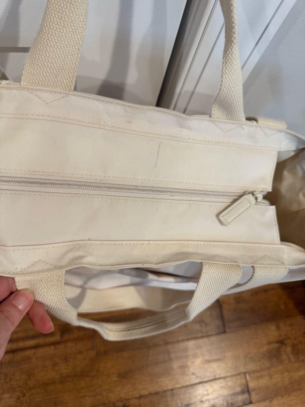 BEIS Cream Weekend Tote Bag - Picture 4 of 9